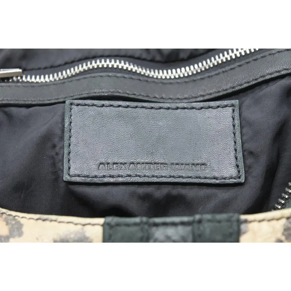 Alexander Wang Distressed Animal Print Luxury Hobo Leather Suede Med Pocketbook
